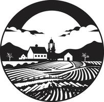 Nature s Haven Agricultural Farmhouse Icon Design Harvest Homestead Black Vector Logo for Agriculture