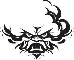 Tempestuous Rage Vector Angry Cloud Design Volatile Vapor Black Angry Cloud Emblem