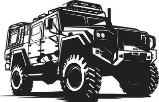 defensivo reconocimiento militar vehículo icono guerrero s paseo negro Ejército 4x4 símbolo vector