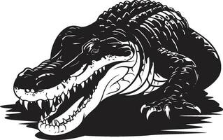 Predator s Reign Black Vector Alligator Ancient Apex Alligator Black Logo Design