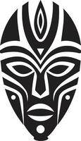 Cultural Heritage African Tribe Mask Vector Ancestral Echoes Iconic African Mask Logo