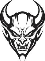 Stygian Onslaught Devil s Black March Crushes Hope Lucifer s Legacy Black Icon Emblazoned with Infernal Fury vector