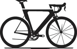 ciclo camino vector icono diseño pista de carreras emblema negro bicicleta icono