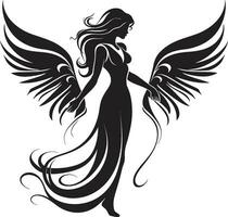 Seraphic Radiance Angel Wings Emblem Brewer s Emblem Vector Beer Mug Logo