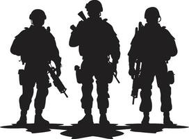 militante brigada negro icónico militar diseño batalla Listo división vector fuerza emblema