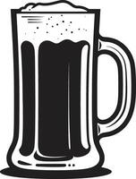 Stout Symbol Black Ale Tankard Hop Harvest Vector Beer Stein Logo