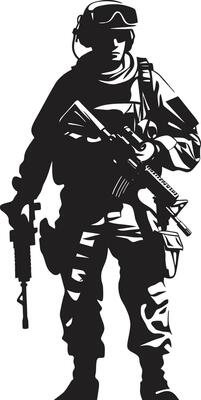 Soldier s Resolve Black Armyman Icon Combat Sentinel Vector Armyman Logo