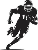 Field Maestro American Football Icon Touchdown Triumph Black Player Vector Design