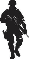 Defensive Warrior Armed Man Emblem Warrior Sentinel Vector Armed Guard