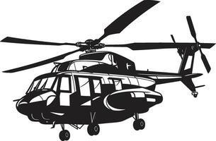 Tactical Huey Military Chopper Symbol Militant Airborne Army Copter Vector Design