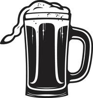 Pilsner Icon Black Beer Mug Design Brewer s Touch Vector Mug Symbol