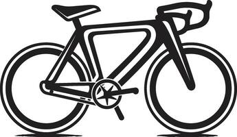 pista de carreras emblema negro bicicleta icono ciudad crucero vector bicicleta logo