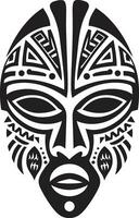 Timeless Threads African Tribe Emblem Intricate Visions Mask Vector Icon