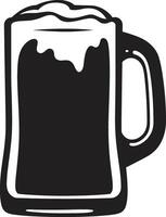 Brewmaster s Pride Black Logo Beer Mug Hoppy Emblem Vector Mug Icon Design