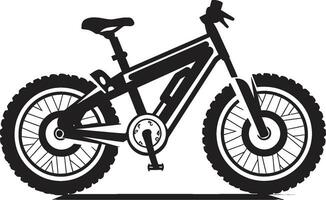 Sleek Ride Black Bicycle Symbol Cycle Path Vector Icon Design