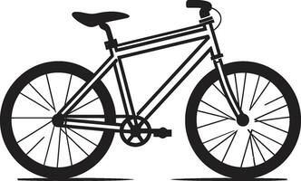 Sleek Ride Black Bicycle Symbol Cycle Path Vector Icon Design