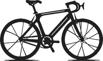 pulcro paseo negro bicicleta símbolo ciclo camino vector icono diseño