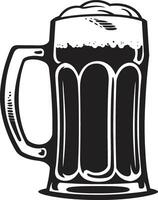 Pilsner Icon Black Beer Mug Design Brewer s Touch Vector Mug Symbol