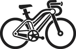 velocidad negro bicicleta logo icono pedal de ciudad vector bicicleta emblema