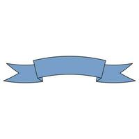 Ribbon, sign for inscription in retro groovy style. vector