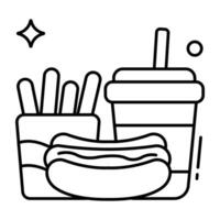 An icon design of fast food vector