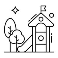 An icon design of playground vector