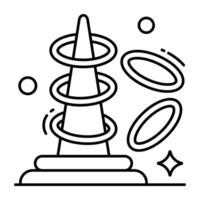 Creative design icon of ring toss vector