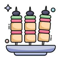 An icon design of appetizer vector