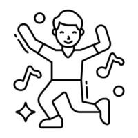 Creative design icon of dancer vector