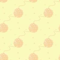 Seamless pattern of balls of thread, vector illustration for fabric, print, apparel