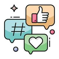 Trendy design icon of social chat vector