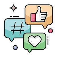 Trendy design icon of social chat vector