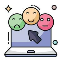 Creative design icon of feedback expression vector