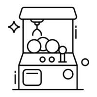 Trendy design icon of claw machine vector