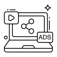 Perfect design icon of share ad vector