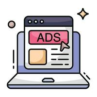 Vector design of web ad, flat icon