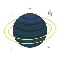 un creativo diseño icono de Saturno vector