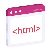 Trendy vector design of html website