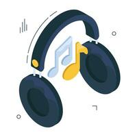 An icon design of listening music vector