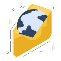 Perfect design icon of global mail vector