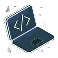 Unique design icon of web coding vector