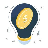 An editable design icon of financial idea vector