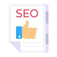 An icon design of seo file vector