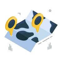 Modern design icon of map vector