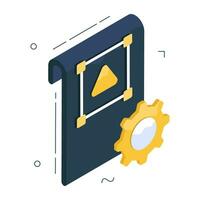 Editable design icon of file management vector