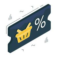Premium download icon of discount card vector