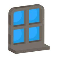 Editable design icon of window vector