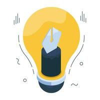 Modern design icon of design idea vector