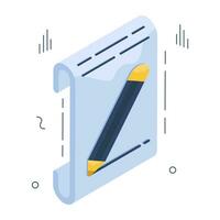 Trendy design icon of content writing vector