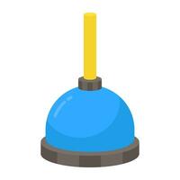 Editable design icon of plunger vector